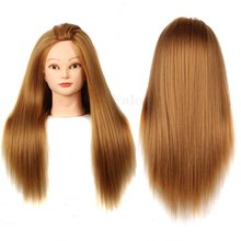 Training Head Hair Women Gold Hair Training Head For Hairdresser Mannequin Head With Hair Hairdressing Doll Heads For Sale 2024 - buy cheap