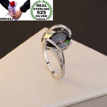 Женское и мужское кольцо OMHXZJ, серебряное кольцо из серебра 925 пробы с каплями воды и топазом, RR141, опт 2024 - купить недорого