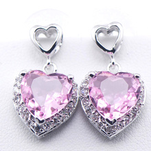 New Pink Kunzite Woman 925 Sterling Silver Crystal Earrings TE397 2024 - buy cheap