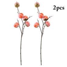 2 Bunches Artificial Persimmon Fruit For Home Wedding Decoration Foam Shop Display Fake Fruits Teaching Aids Fruits 2024 - buy cheap