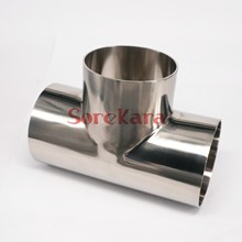 89mm 3.5" O/D 304 Stainless Steel Sanitary Weld Tee Connector Pipe Fitting 2024 - buy cheap