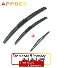 APPDEE Wiper Front & Rear Wiper Blades Set For Mazda 5 Premacy MK2 MK3 MPV 2005-2017 Windshield Windscreen 26"16"12" 2024 - buy cheap