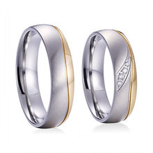 Классические обручальные кольца для женщин и мужчин, набор колец из титановой нержавеющей стали 2024 - купить недорого