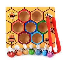 Bee Hive Board Games Entertainment Early Childhood Education Building Blocks Bee Toys Early Childhood Educational Wooden Toys 2024 - buy cheap