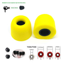 ANJIRUI-almohadillas de espuma con memoria para auriculares, almohadillas de goma para auriculares, tamaño amarillo M, 12,5mm, 4,9mm, 2 unids/1 par 2024 - compra barato