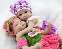 Npkdoll boneca kawaii gêmeos 18 polegadas, boneca baby reborn para meninas, brinquedo para crianças 45 cm artesanal, brinquedo completo com frete grátis 2024 - compre barato