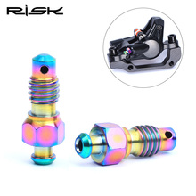 2pcs RISK Titanium Hydraulic Disc Exhaust Bolt For Mountain Bike 2 Colors Bicycle Brake Clip Filling Oil Screws 1.74g 2024 - buy cheap