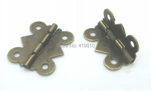 Free Shipping-50pcs Antique Bronze 4 Holes Door Butt Hinges 20x24mm,Wide Size:19mm-20mm J1245 2024 - buy cheap