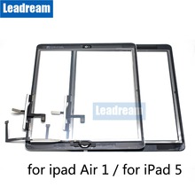 20PCS free DHL for iPad air 1  A1474 A1475 A1476 Touch Screen Glass Panel Digitizer Home Buttons Adhesive Assembly 2024 - buy cheap