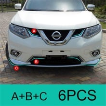 Car Stying For Nissan X-Trail X Trail T32 2014 2015 2016 Car Front Grille Grill Cover Trim ABS Chrome Decorative Accessories 2024 - buy cheap