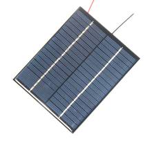Поликристаллическая солнечная панель BUHESHUI, 2 Вт, 18 в, модуль солнечной батареи + кабель, DIY Солнечное зарядное устройство для батареи 12 В, эпоксидная, оптовая продажа, 10 шт. 2024 - купить недорого