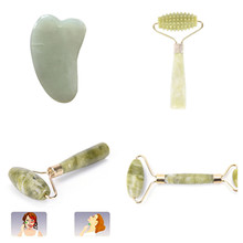 Jade Roller Massager Face Roller Green Facial Nature Healthy Face Beauty Body Head Neck Foot Skin Care Face Lift Tools 2024 - buy cheap