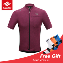 Santic cycling jersey Summer mtb Men's bike Clothing Short Sleeve Radtrikot Herren Maillot Ciclismo MTB Cycling Shirt Spexcel 2024 - buy cheap