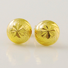 New Arrival 24k Gold Color Filled Mushroom Round Stud Earrings For Women Fashion Jewelry Birthday Gift 2024 - buy cheap