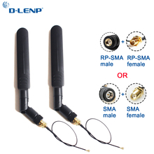 1 pair 2.4Ghz Wifi Antenna Omni Dual-band SMA/ RP-SMA Male to Female Connector 1.13 PCI U.FL to  WiFi Pigtail Cable 5dbi Aerial 2024 - buy cheap