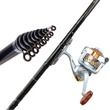 3.6 Fishing rod+fishing reel Rockies pole superhard sea Fishing Rod Pole Spinning Taiwan Crap Tackle Superhard Free Shipping F6 2024 - купить недорого