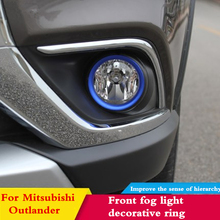 For Mitsubishi Outlander 2015 2016 2017 2018 Front fog light decorative ring Cover   Stickers external modification decoration 2024 - buy cheap