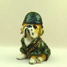 Figuritas divertidas de Bulldog en uniforme de resina Pitbull, decoración de dibujos animados en miniatura, regalo y artesanía, accesorios de Adorno 2024 - compra barato