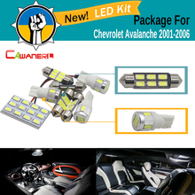 Cawanerl 12 x автомобильная светодиодная лампа внутреннего освещения 5630 SMD LED комплект белый для 2001-2006 Chevrolet Avalanche Dome Map Trunk номерной знак 2024 - купить недорого