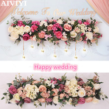 Foreign trade excellent products 1M wedding decoration flower pink rayon flower flower bow DIY flower wall decoration window dec 2024 - buy cheap