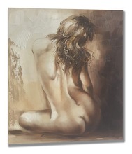 Sexy Nude Girl Canvas Wall Art 100% Hand Painted Lady Back Figurative Oil Painting  24" x20" 2024 - buy cheap