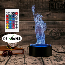 3D Led Novety Lighting Creative Gift Night Light Table Lamp Statue of Liberty Led Home Corridor Hotel Party Atmosphere Lights 2024 - buy cheap