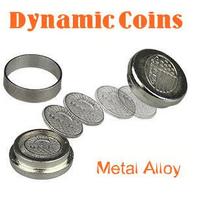Dynamic Coins (Metal alloy) Coin Magic Tricks Magician Toys Coin Appearing Magic Close Up Illusion Gimmick Magie Props Comedy 2024 - buy cheap