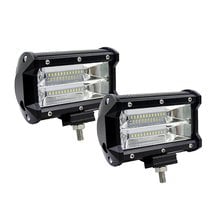 5 polegada 72w 24-led trabalho barra de luz offroad condução nevoeiro luz de inundação lâmpada 6000k ip67 para 4wd suv atv 4x4 barco atv 2024 - compre barato