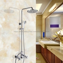 Grifo de ducha de lluvia montado en la pared, rociador de mano con Grifo de ducha de baño, cromado pulido, 8 ", Ncy301 2024 - compra barato