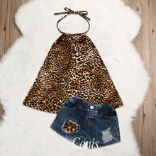 2019 Baby Girl summer clothing set Leopard Tops Shorts Pant 2Pcs Outfit for Kid clothes toddler Children 1-6Y 2024 - buy cheap