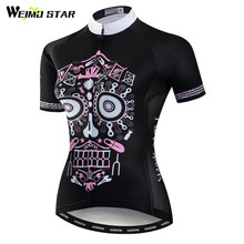 Weimostar Skull Cycling Jersey Women pro team MTB Bicycle Clothing Maillot Ciclismo Summer Short Sleeve Bike Jersey Cycle Wear 2024 - buy cheap
