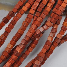 4MM Brown  Howlite Cube Loose Beads Strand Jewelry Making C202 2024 - buy cheap