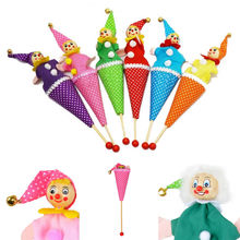 Baby Clown Cartoon Rattle Toys Retractable Smiling Clown Hide Seek Play Jingle Bell Stuffed Educational Toys For Children Dolls 2024 - buy cheap