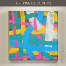 Pintura al óleo abstracta sobre lienzo, pintura al óleo abstracta de alta calidad pintada a mano, diseño de moda 2024 - compra barato