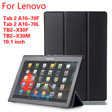 Case For Lenovo TB2-X30F X30M 10.1 inch PU Leather Smart cover Case For Lenovo TAB2 Tab 2 A10 70 70F L 10.1" Tablet + Stylus Pen 2024 - buy cheap