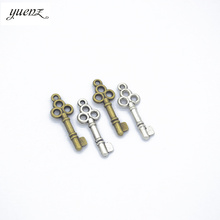 YuenZ-colgantes de Metal con forma de llave para fabricación de joyería, joyería hecha a mano, 2 colores, 20x7mm, O239, 50 Uds. 2024 - compra barato