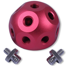 Versatile Metal Magic Ball+2x 1/4-3/8"Adapter Screw for Camera Holder Umbrella Bracket Flash Mount Light Stand Tripod Ballhead 2024 - buy cheap