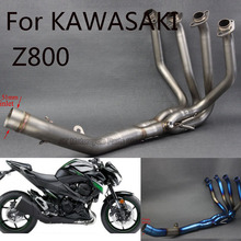 Sistema de escape completo para motocicleta, silenciador modificado de acero inoxidable, tubo de escape delantero, para KAWASAKI Z800 2024 - compra barato