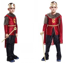 Fashion Children King Halloween Cosplay Costume Top+Pants+Cloak+Crown Party Masquerade Clothing Boy Attack on Titan Costume 18 2024 - buy cheap