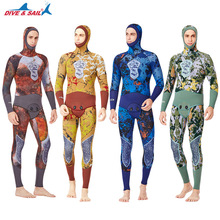 Traje de neopreno de camuflaje para hombre, traje de buceo de 5MM, térmico, grueso, para surf 2024 - compra barato