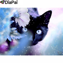 Алмазная живопись DIAPAI 5D «сделай сам», 100%, полностью квадратная/круглая вышивка «животное, кошка, цветок», алмазная вышивка, вышивка крестиком, 3D декор A24585 2024 - купить недорого