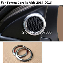 Guarnição para toyota corolla altis 2014 2015 2016, capa de som em abs fosco com som 2024 - compre barato