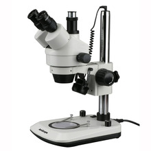 Microscopio Trinocular con Zoom estéreo, suministros de AmScope, nuevo, 7X-45X, luz Dual, 6W, LED, Trinocular 2024 - compra barato