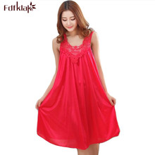 Women Nightgowns Silk Sleepwear Dress Summer Casual Sleepshirts Nightgown Female Nightdress Home Clothes Night Shirts E0042 2024 - buy cheap