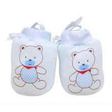 Новые весенние хлопковые детские перчатки 3 месяцев, неонатальные перчатки, милые детские варежки с защитой от царапин, мягкие перчатки для новорожденных 2024 - купить недорого