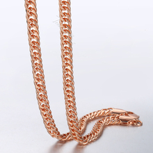 5mm Mens Womans Necklace Chain Curb Cuban 585 Rose Gold Filled Lobster Clasp GNM76 2024 - buy cheap