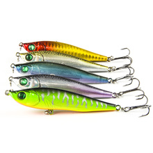 Minnow 14g 8cm Fishing Lure Plastic Pencil Wobbler Sinking Hard Bait 3D Lifelike Eyes Pesca Carp Bait Fishing Tackle 5Pcs/Lot 2024 - buy cheap