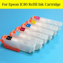 2 Set/Lot Empty  IC80 Refillable Ink Cartridge For Epson EP-707A EP-777A EP-807AB EP-807AR EP-807AW EP-907F EP-977A3 Printer 2024 - buy cheap