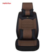 Hexinyan universal linho tampas de assento do carro para geely gx emgrand ec7 x7 fe1 atlas mk estilo do carro automóveis interior auto almofada 2024 - compre barato