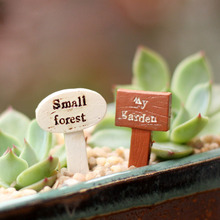 Letrero en miniatura para decoración de jardín, Mini decoración artesanal de microdecoración de paisajismo, DIY 2024 - compra barato